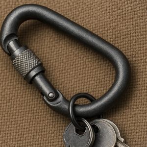 Locking Screw Gate Carabiner For Extra Security Keychains And Outdoor Tool Attachment Safety